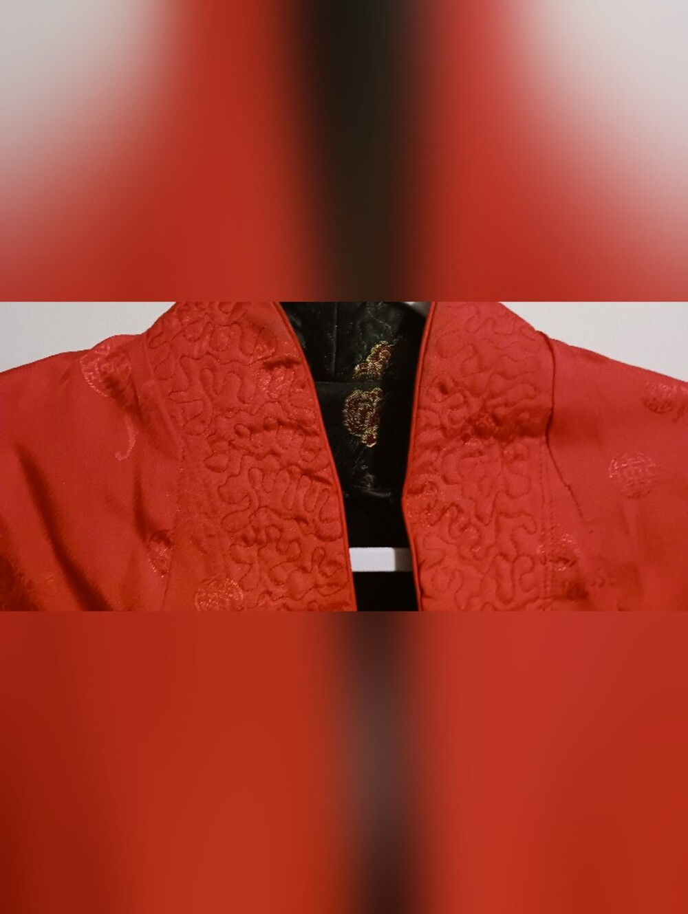 Vintage Chinese Silk Brocade Reversible Mandarin Jacket Small (Read Description) - Picture 8 of 16